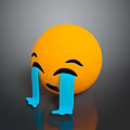 Yellow Smiley Face Decorative Emoji With Blue Tears Design For Daily Life Home Decoration Item