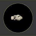 Decorative Furniture Accent With White Cat Figurine On Black Circular Base