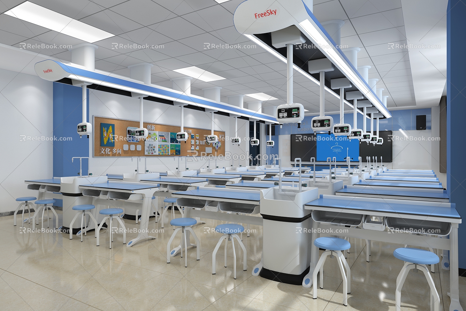 Modern Laboratory Biological Laboratory 3d model