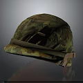 Camouflage Military Helmet with BORN TO KILL Lettering and Vintage Design