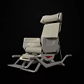 Modern Ergonomic Office Chair With High Back Adjustable Backrest And Sleek White Structure 3d model