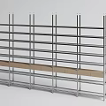 Metal Frame Multi Layer Display Shelves With Wooden Shelves For Retail Storage Solution