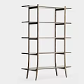 Wooden Multi Tiered Open Shelving Unit With Minimalist Design For Home