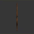 Traditional Handcrafted Wooden Bow Weapon Featuring Curved Shape And Classic Design Details