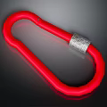 Red Carabiner Featuring Silver Metal Middle Section And Glossy Finish 3d model