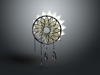 Dream Catcher Wind Chimes 3d model