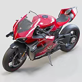 Red Ducati Sport Motorcycle With Sleek Aerodynamic Body And Stylish Modern Design