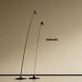 Molteni&C Modern Floor Lamp with Arched Structure and Sleek Lighting Design 3d model