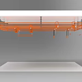 Orange Suspension Fitness Training Equipment With Metal Frame And Hanging Points