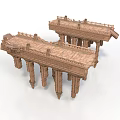 Classical Architectural Structures with Stone Columns Ornate Railings and Symmetrical Platforms
