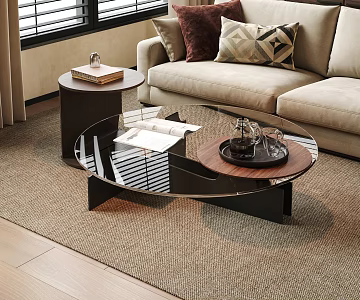 Modern acrylic coffee table coffee table combination POLIFORM 3d model