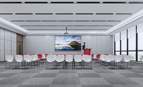 Modern Training Room Report Hall 3d model