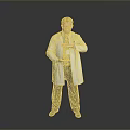 Male Doctor Wearing White Coat With Stethoscope Gesturing In Gray Background