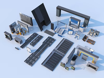 Essential Household Items For Modern Living With Storage Furniture And Decorative Accessories 3d model