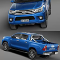 Blue Toyota Pickup Truck With Modern Design And Stylish Exterior Features