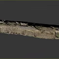 Detailed Geological Profile Model Displaying Rock Layers And Green Vegetation