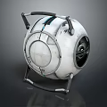 Spherical Mechanical Device with Metal Frame Circular Structure and Futuristic Design