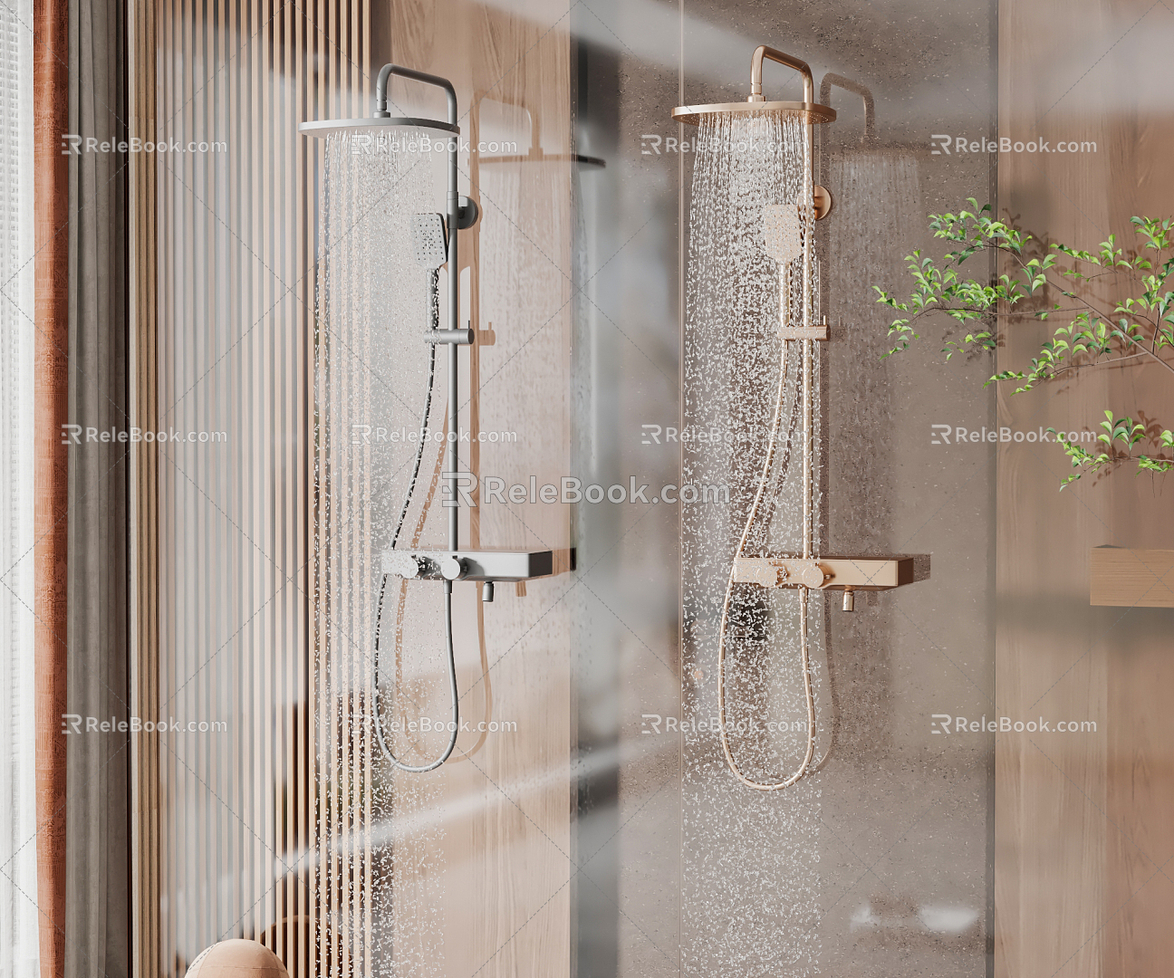 Modern Shower Bathroom Shower Combination 3d model