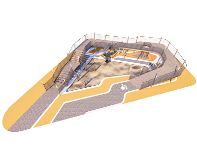 Amusement equipment Children's equipment Log equipment 3d model