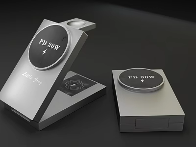 Luxury Wireless Chargers With PD 30W Power And Vertical Flat Design 3d model