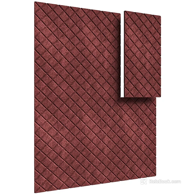 High Quality Dark Red Inflatable With Diamond Pattern Surface Texture Design 3d model
