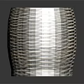 Handwoven Wicker Storage Basket For Household Items With Cylindrical Weave Design