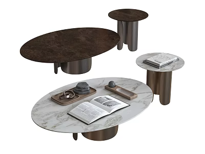 Modern Italian Coffee Table minotti Marble Coffee Table Round Coffee Table Side Table Corner Table 3d model