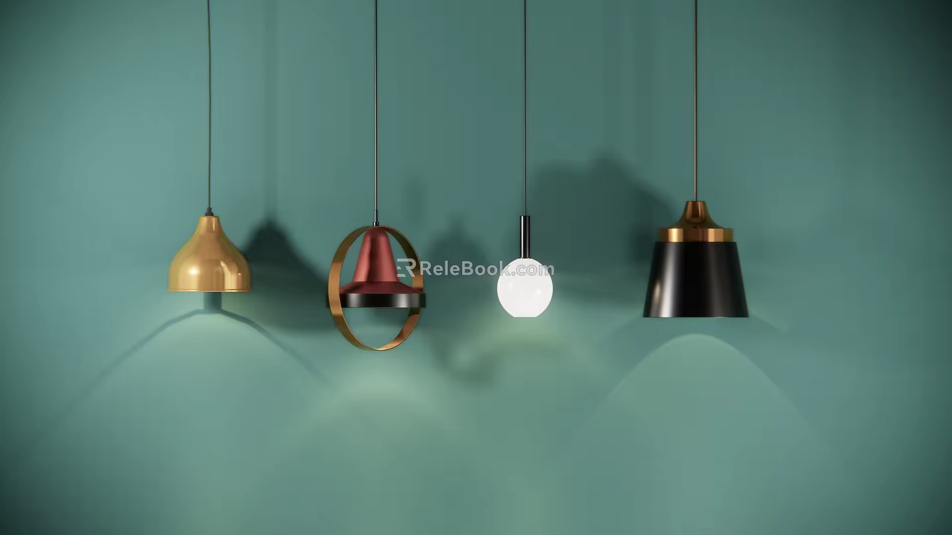 Light luxury chandelier lamp combination 3d model