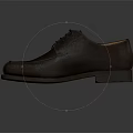 Men's Brown Leather Lace Up Oxford Dress Shoes With Textured Upper