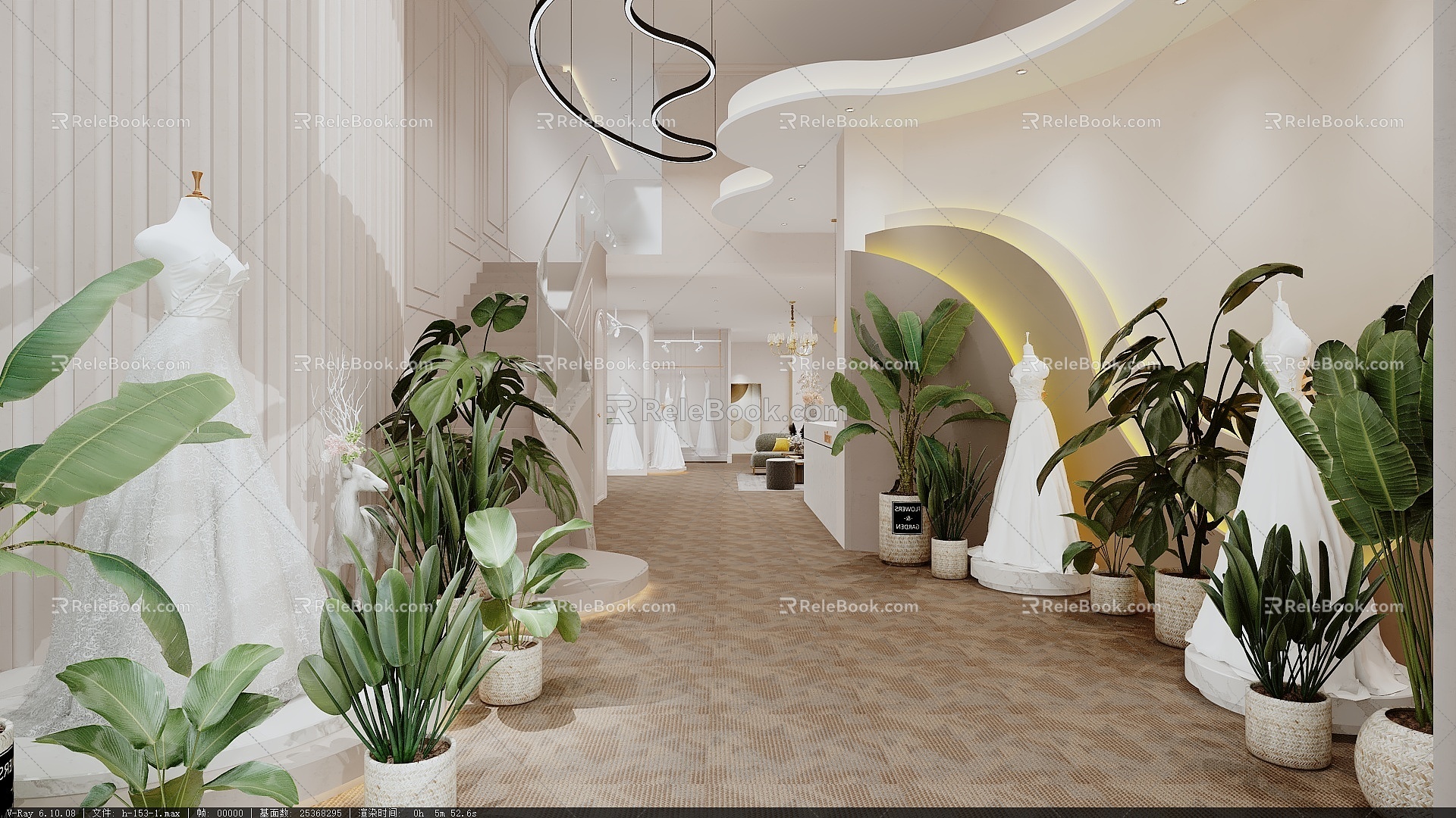 Bridal Shop Bridal Shop Corridor 3d model