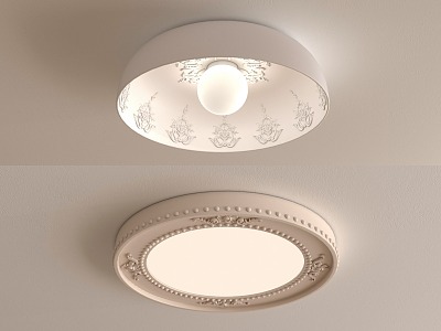 Carved ceiling lamp model