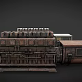 Industrial Mechanical Equipment With Control Panels Pipes And Metal Structures