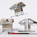 Modern workbench drawing board drawing table 3d model