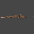 Brown Coiled Snake With Small Shiny Object On Gray Background