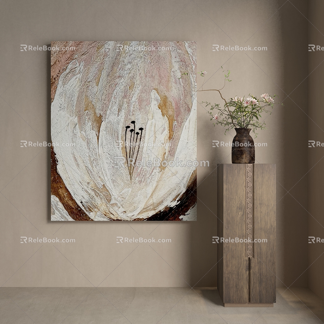 French abstract texture painting model