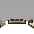 Modern Combination Sofa Medium Luxury Combination Sofa 3d model