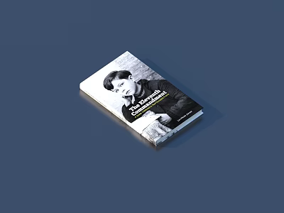 Conversations Book Cover with Black and White Person Photo on Blue Background 3d model