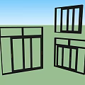 modern sliding window 3d model