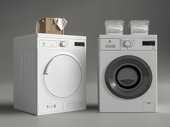 Modern washer dryer 3d model