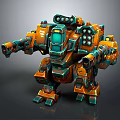 Modern Robot Mech Warrior Machine Battlearm Mechanical Battlearm Machine Warrior Fighting Robot Game Robot 3d model