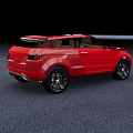 Red Modern SUV With Sleek Exterior And Black Alloy Wheels Design