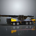 Heavy Duty Crane Truck With Extended Boom And Multiple Wheels