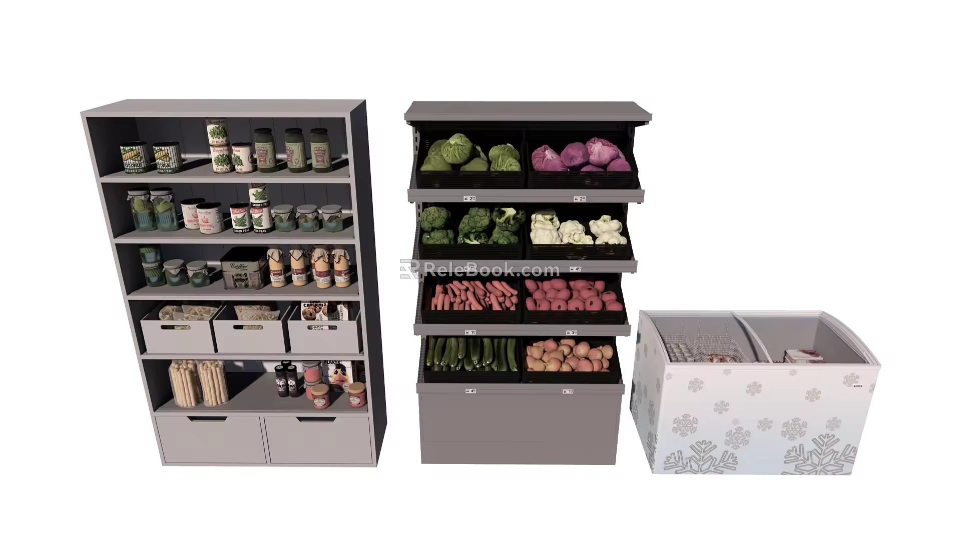 modern shelf 3d model