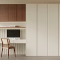 Middle style wardrobe desk 3d model