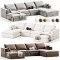 Modern Plush Double Sofa With Multiple Fabric Color Choices For Cozy Stylish Home Living Space