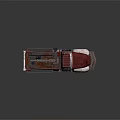 Vintage Red And White Fire Truck With Crane Arm And Retro Design