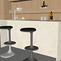 Modern Bar Chair Combination Bar Chair Combination Dining Table Chair Combination 3d model