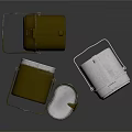 Stylish Leather Bags In Brown And White With Adjustable Straps And Metal Buckles