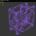 square axial fan 3d model