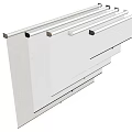 Modern Curtain Track System With Aluminum Rails And Sleek Metal Fittings Design